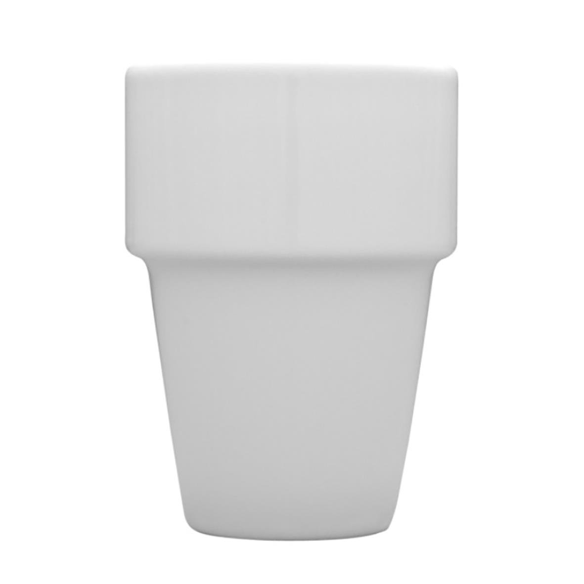 Vit mugg utan öra, spiraformad, Ø75x105mm, 22cl