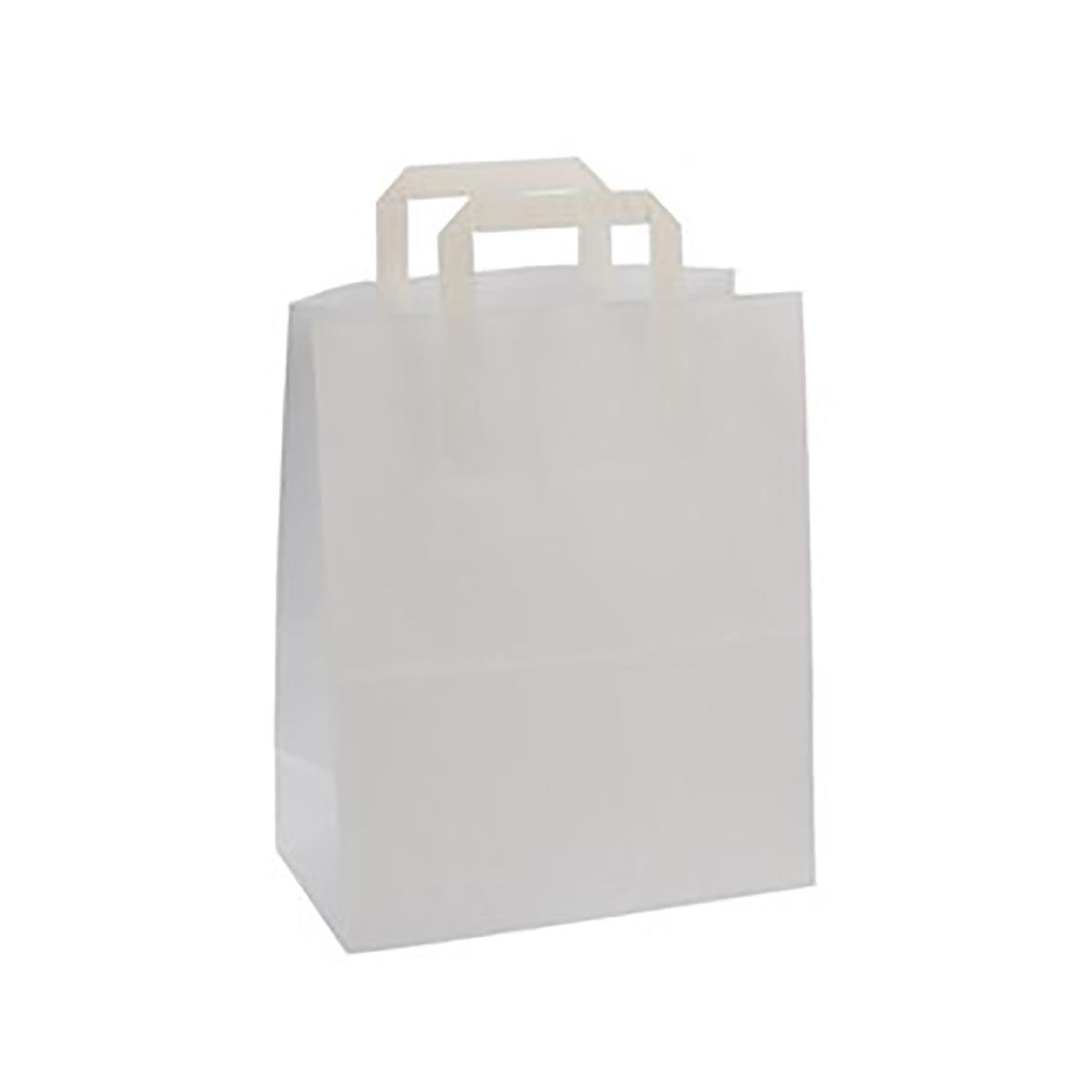 Vit papperskasse med handtag, mått 220x120x280mm, 12L kapacitet