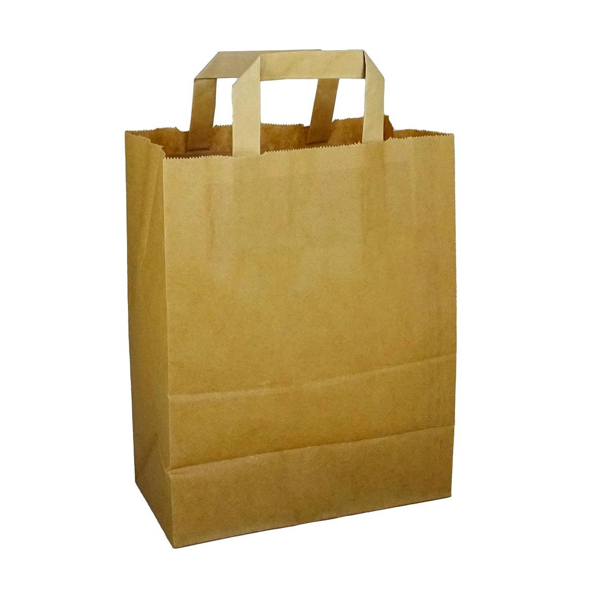 Brun papperskasse med handtag, storlek 220x120x280mm, 11 liter