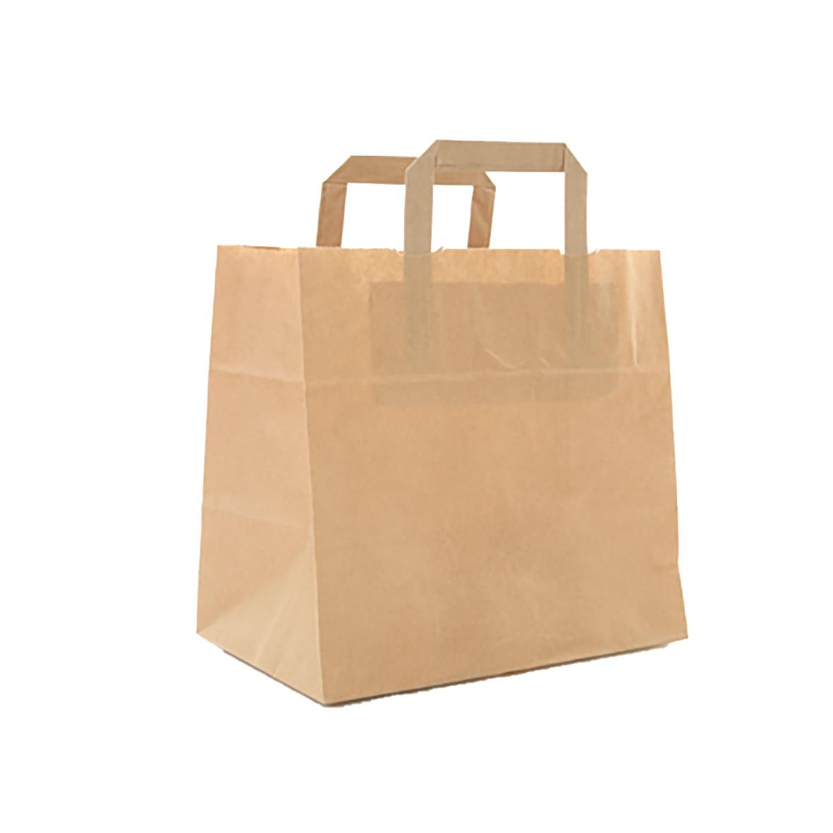 Brun papperskasse med handtag, mått 260x170x250mm, 14L