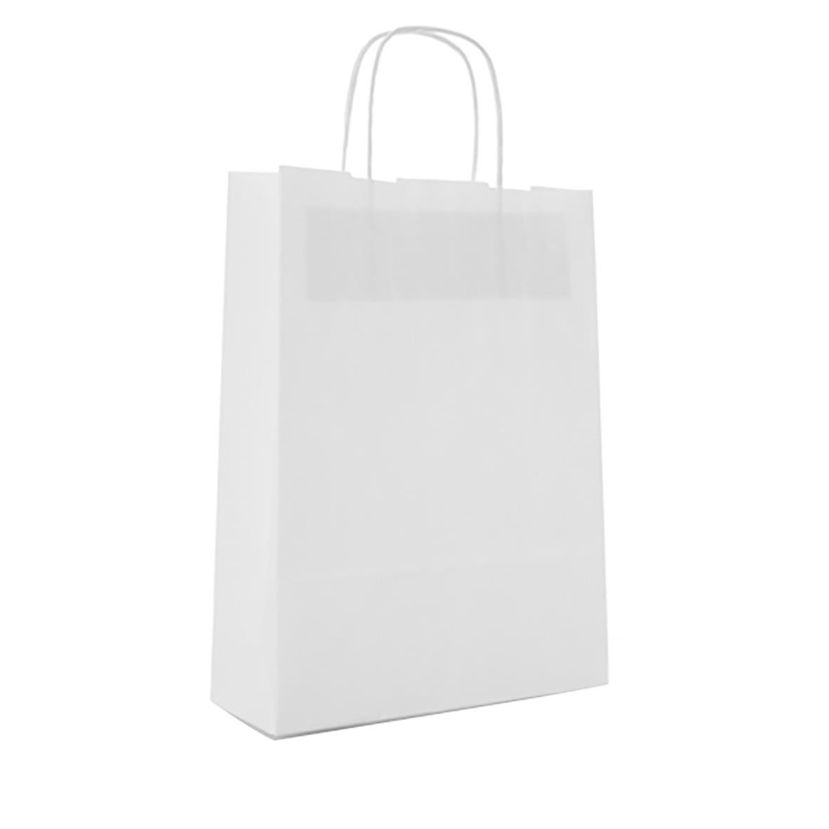 Vit papperskasse med handtag, mått 220x100x310mm, 12L kapacitet