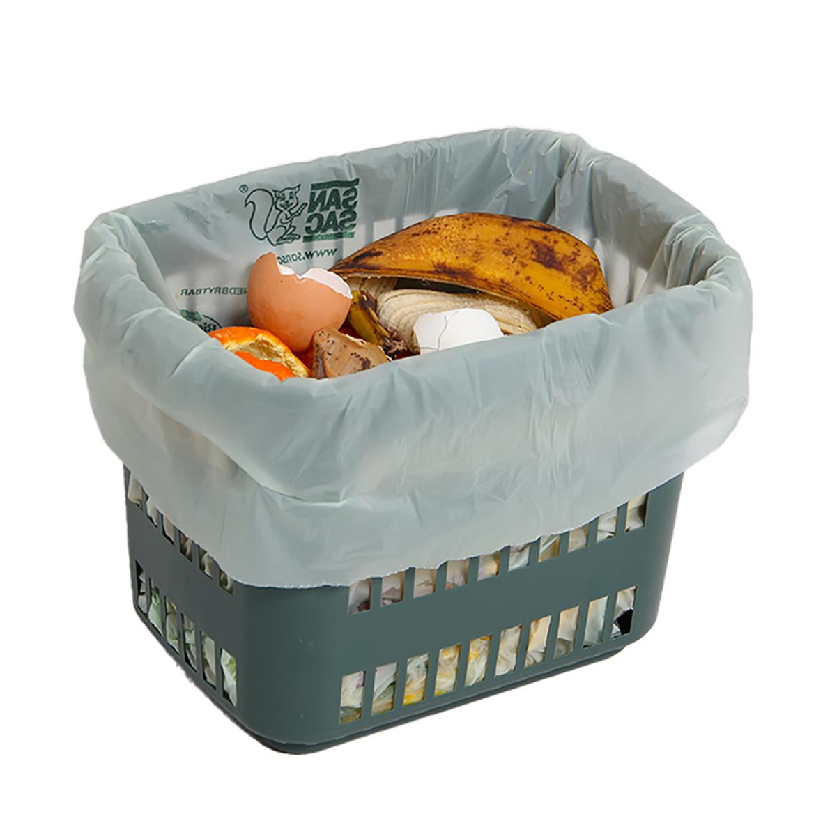 Matavfallskorg Duo utan lock och grepe med matavfall och banan