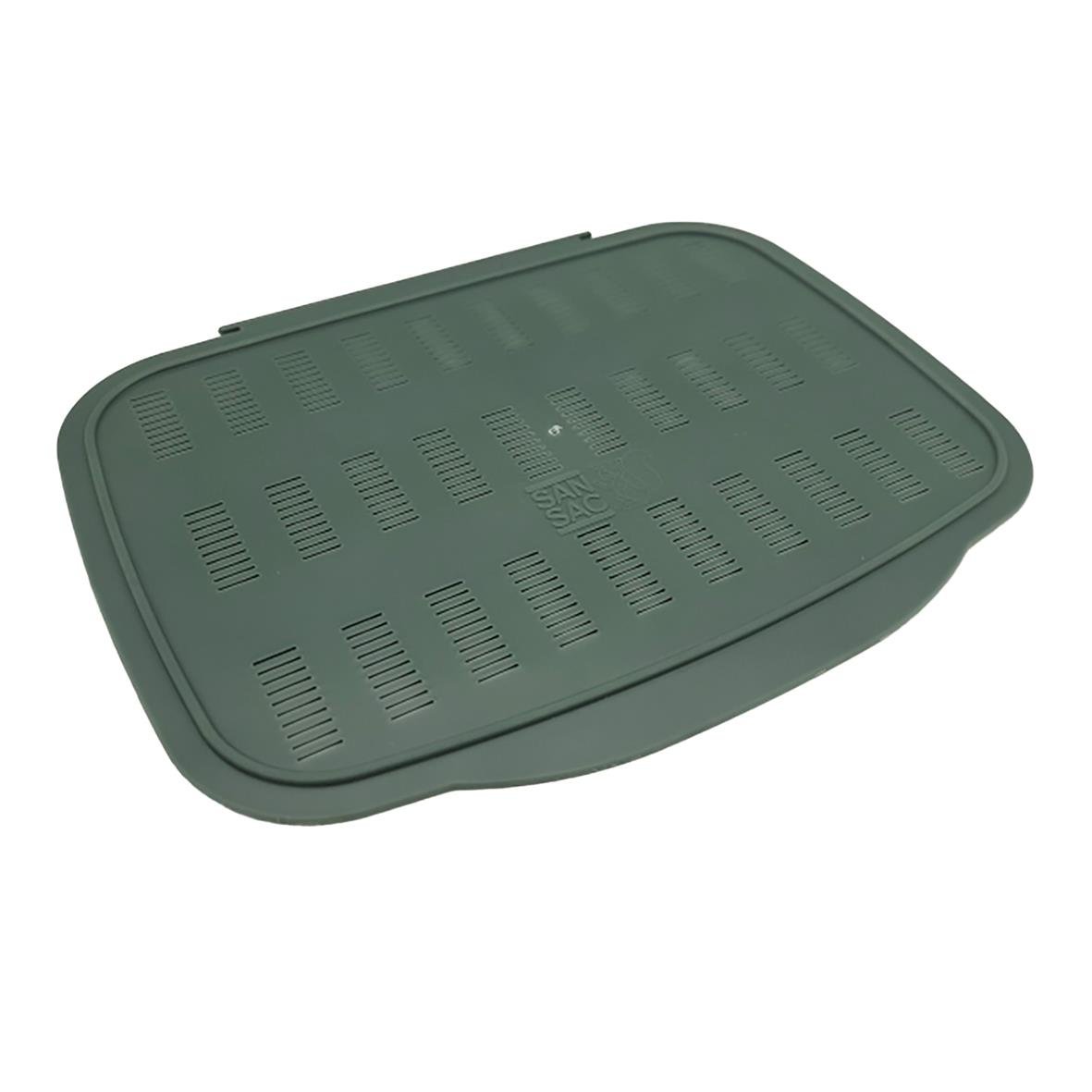 Lock San Sac till matavfallskorg, grön plastlåda med ventilationshål