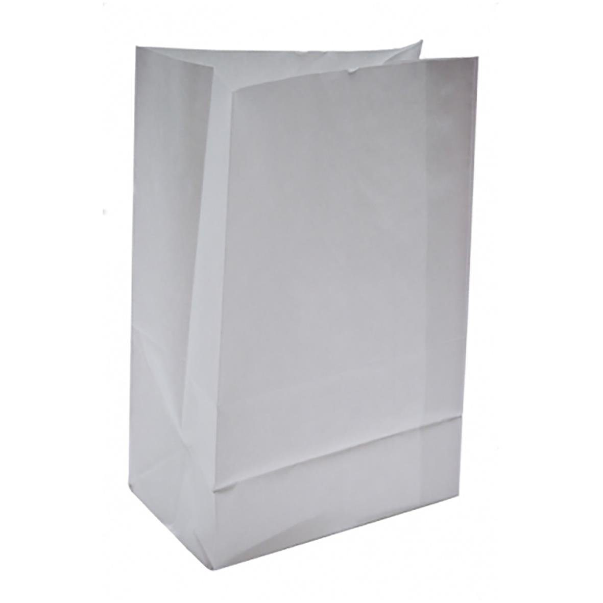 Vit papperspåse SOS nr 2 155x85x230 mm