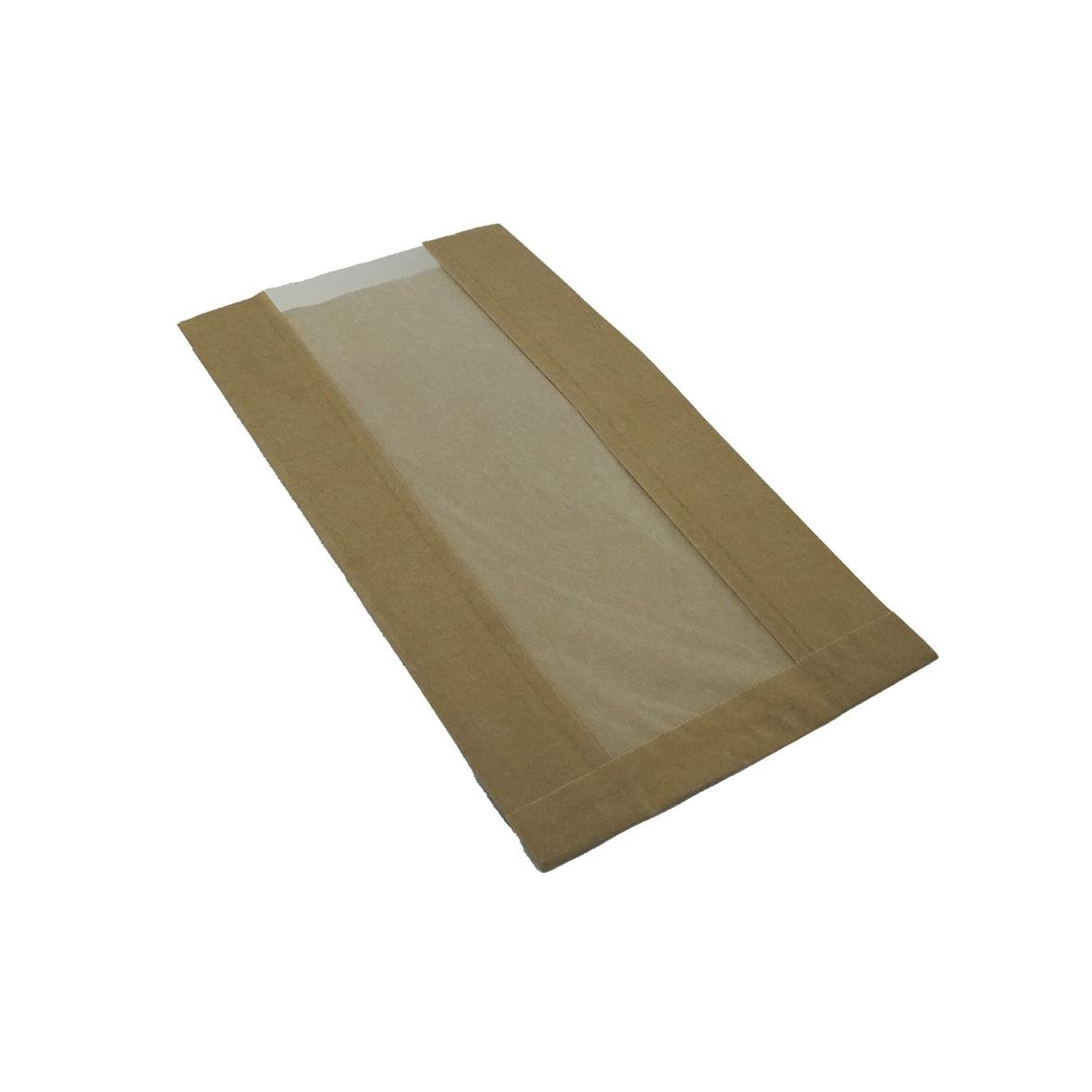 Papperspåse m pappersfönster 1,5kg Brun 160/100x320 mm 49050016_1