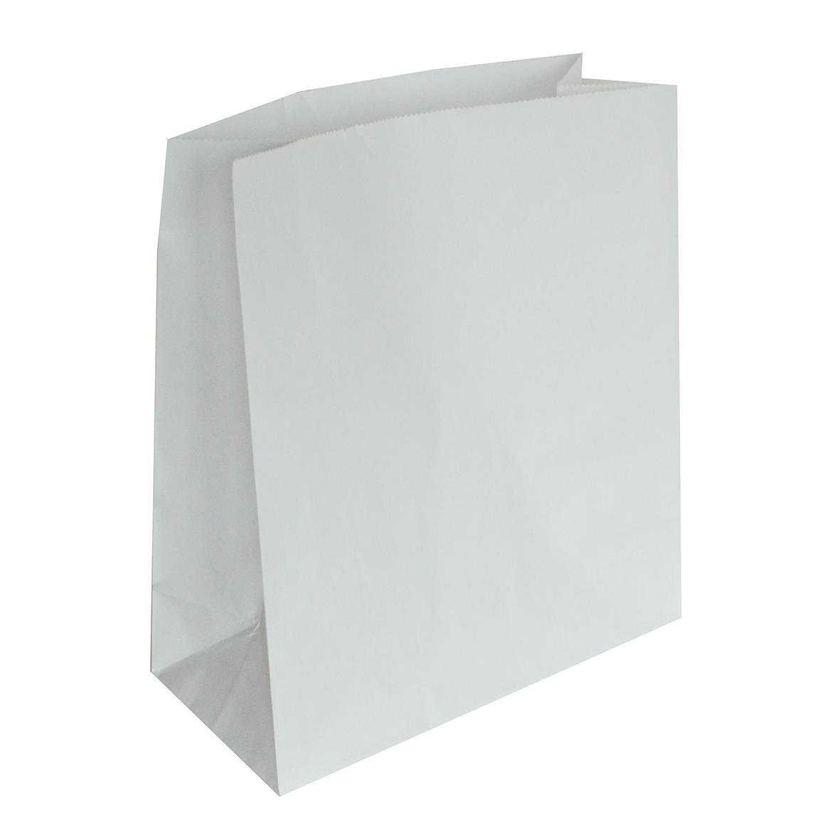 Vit papperspåse SOS nr 3, 180x110x265mm