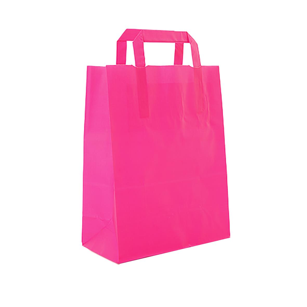 Pink papperskasse med platta handtag, storlek 220x105x280mm, 12 liter