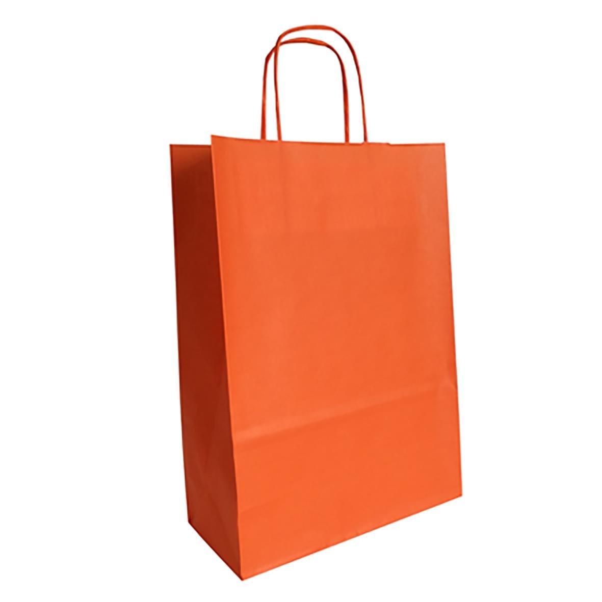 Bärkasse Papp Tvinn Handtag Orange 180x80x220mm 49050052