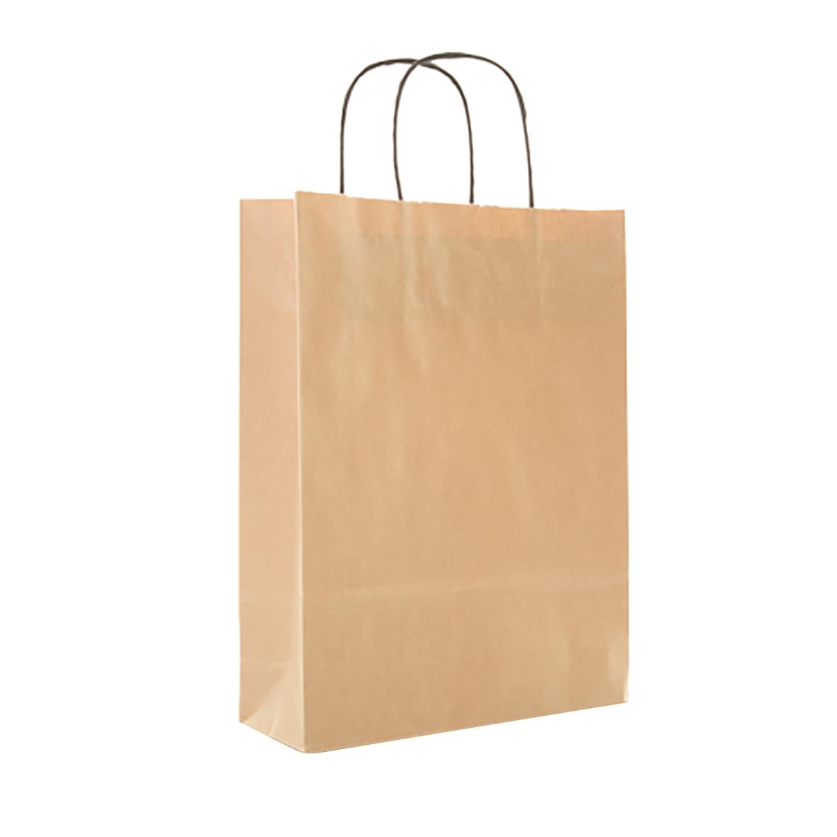 Brun papperskasse med handtag, storlek 320x120x410mm, 30L