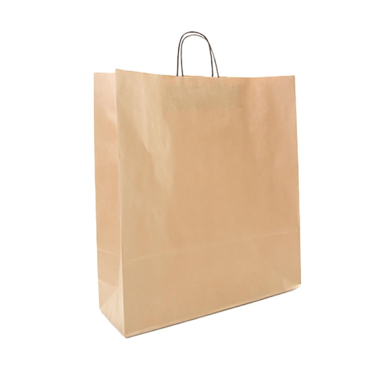 Brun papperskasse med handtag, storlek 450x170x480mm, 44L