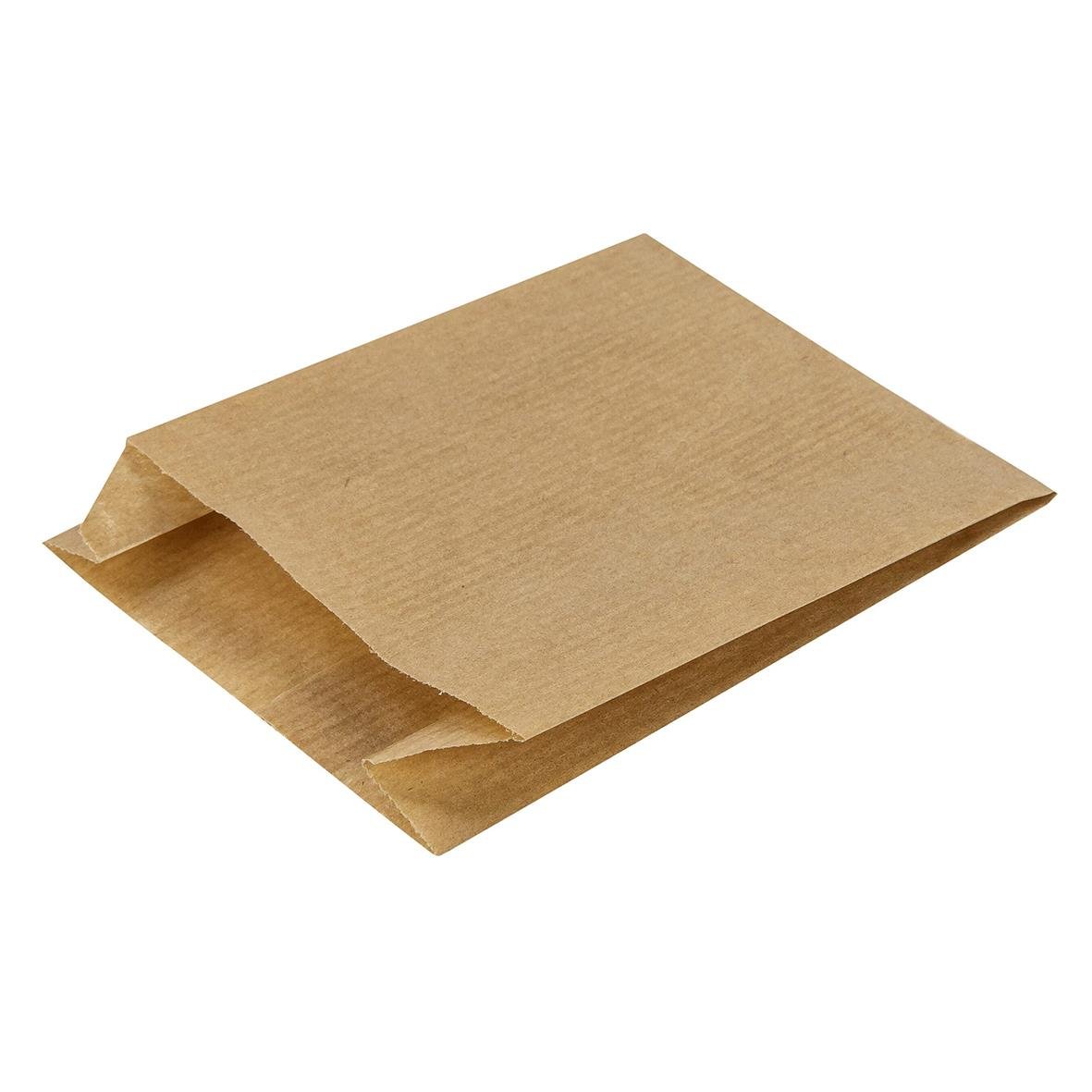 Brun papperspåse för pommes frites 100x35x110mm