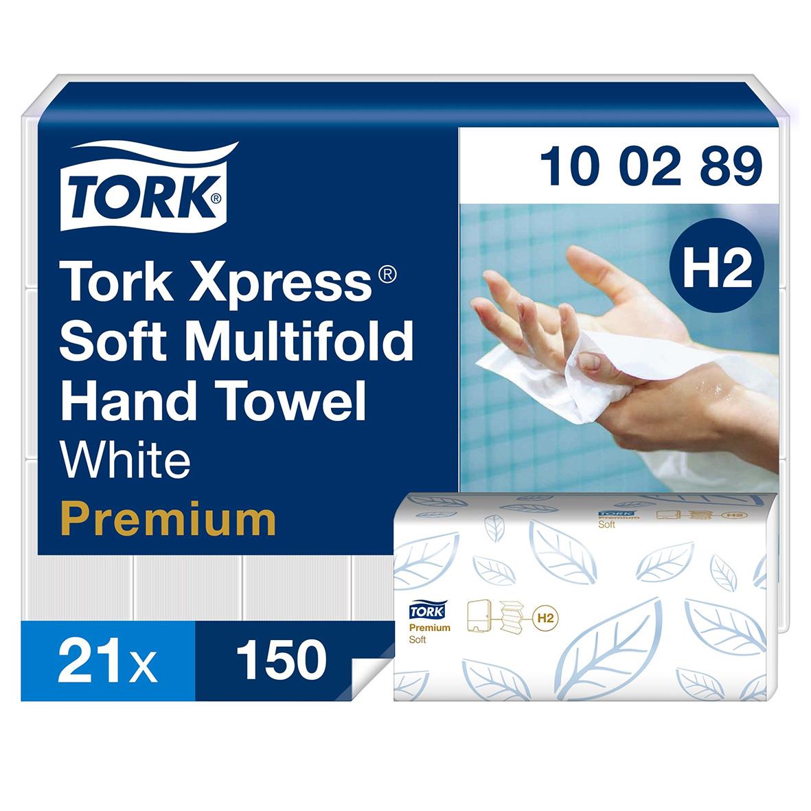 Pappershandduk Tork Xpress Soft Multifold Hand Towel vit, 21x150, 210x260mm, premium