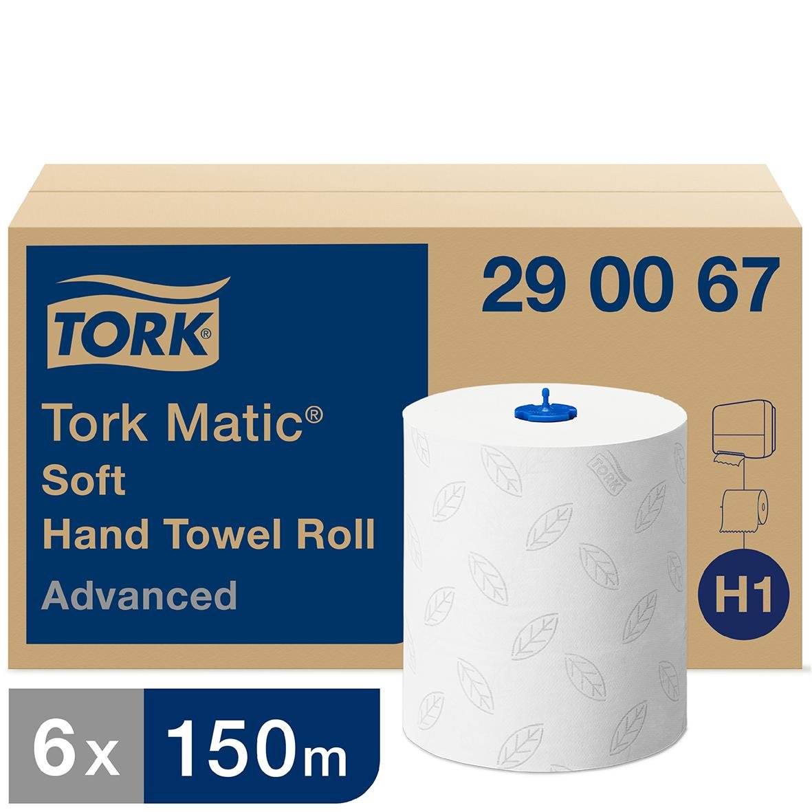 Pappershandduk Tork H1 Matic Adv 2-lg 210mm x 150m 50010005_1