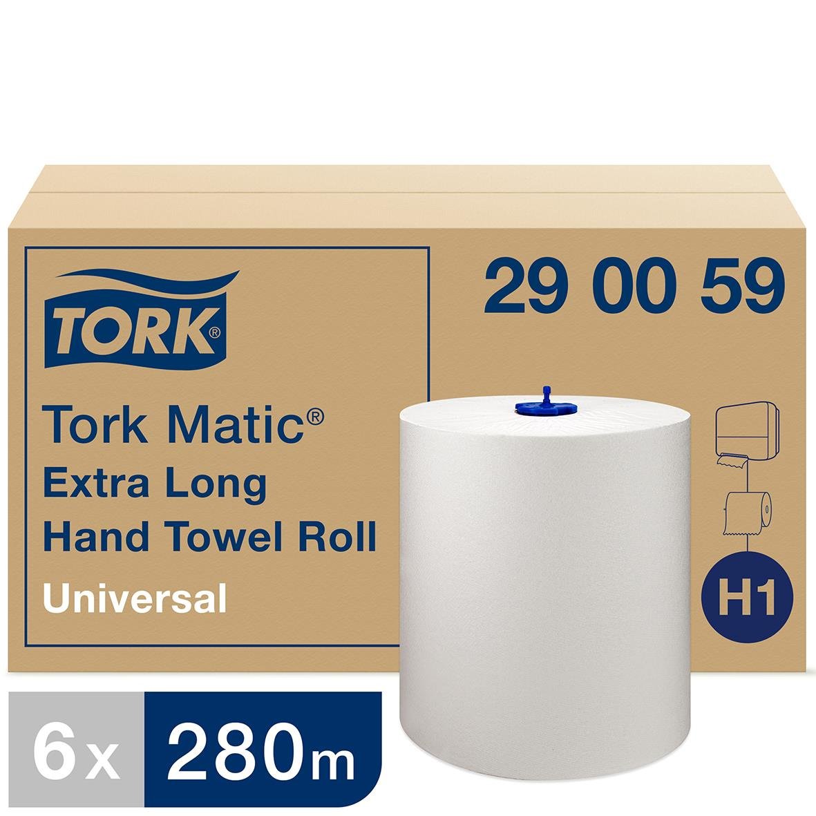 Pappershandduk Tork H1 Matic Uni 1-lg 210mm x 280m 50010008_1