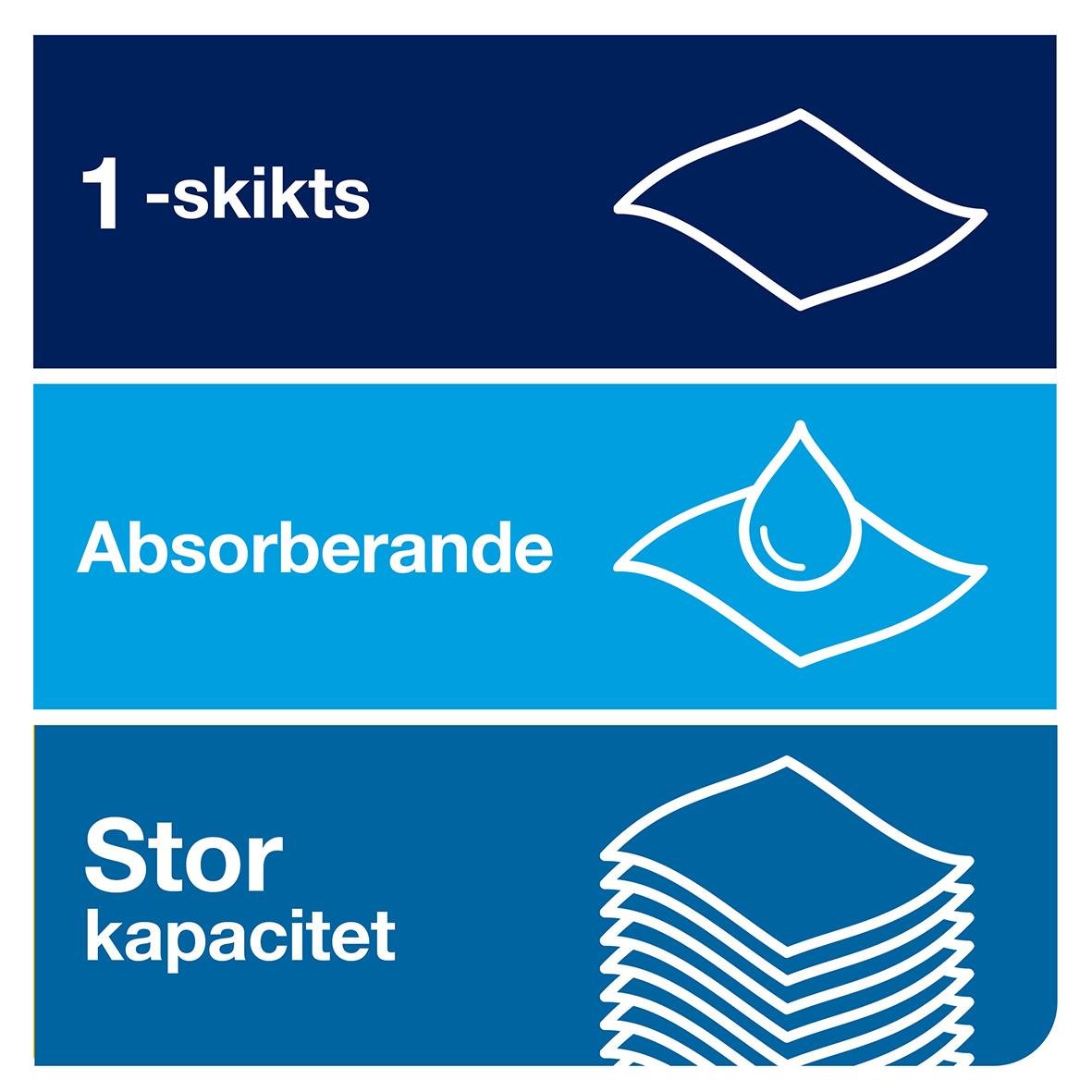 Pappershandduk Tork H1 Matic Uni 1-lg 210mm x 280m, absorberande, stor kapacitet, 1-skikts