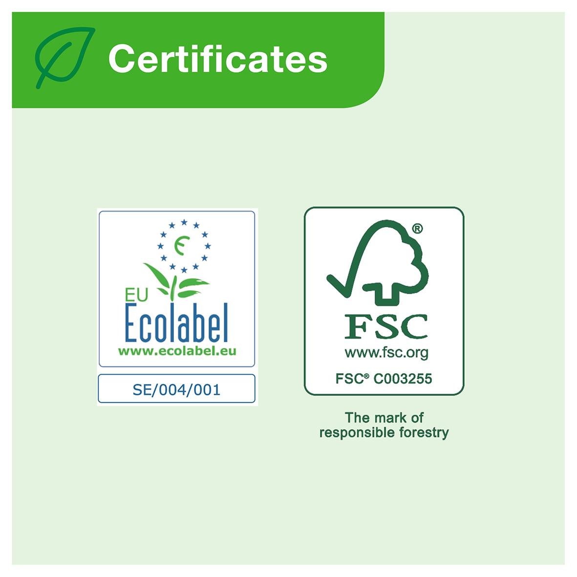 Pappershandduk Tork H2 Adv 2-lagers 213x320mm med FSC och EU Ecolabel certifikat