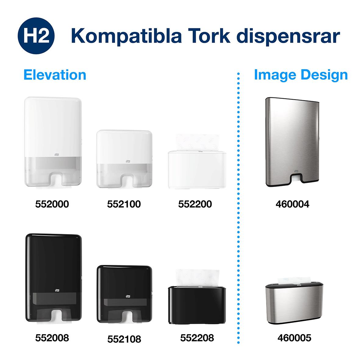 Pappershandduk Tork H2 Uni 2-lg 213x234mm 50010122_5