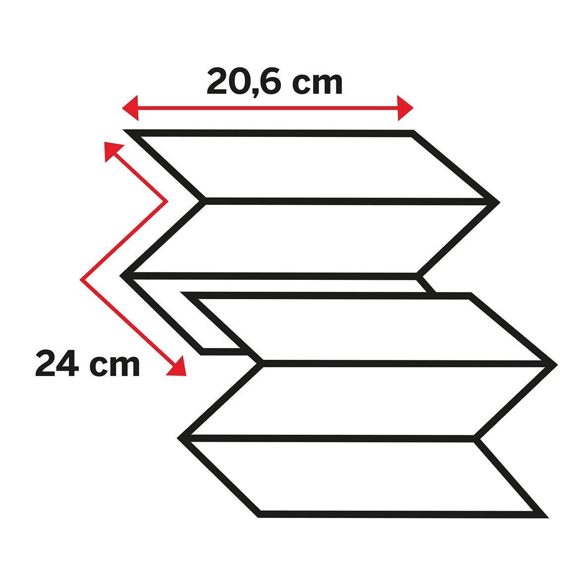 Illustration av pappershandduk Katrin M Plus 2-lg med måtten 206x240mm, visar vikning och storlek