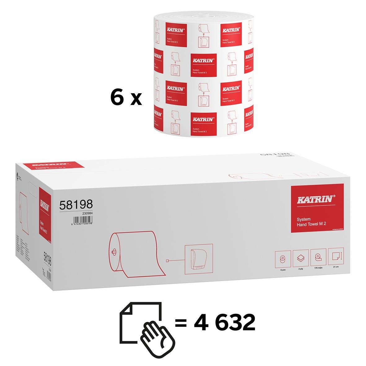 Pappershandduk Katrin System M 2-lg 210mm x 170m 50010166_3