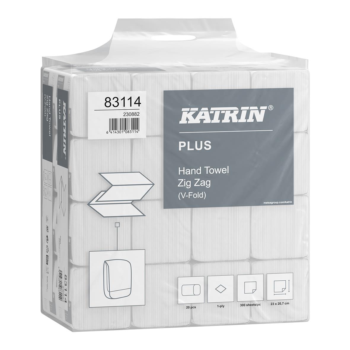 Pappershandduk Katrin V-Fold Plus 1-lg 207x230mm 50010189_2