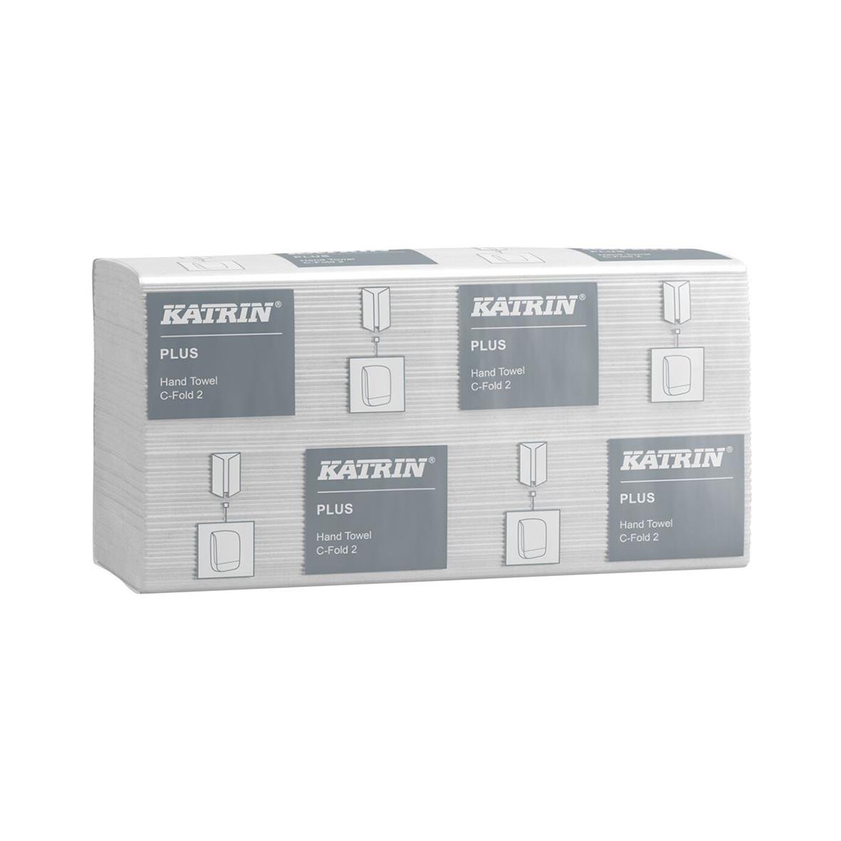 Pappershanddukar Katrin C-Fold Plus 2-lg 240x330mm i förpackning