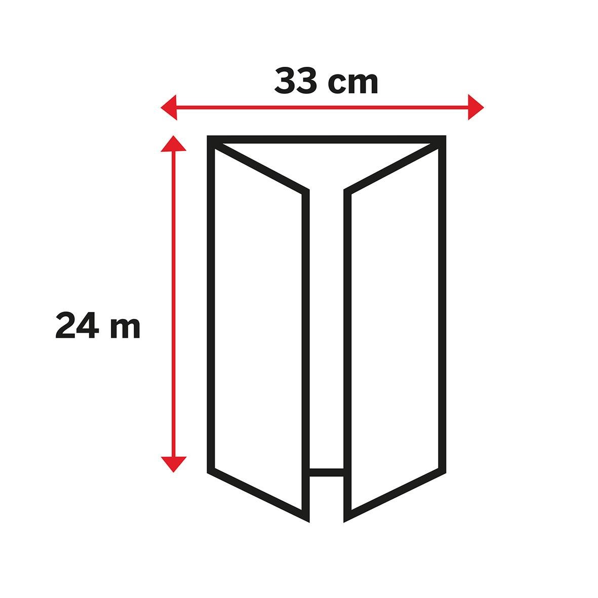 Pappershandduk Katrin C-Fold Plus 2-lg 240x330mm, vikbar handduk i svart och vitt med mått 33 cm bred och 24 m lång