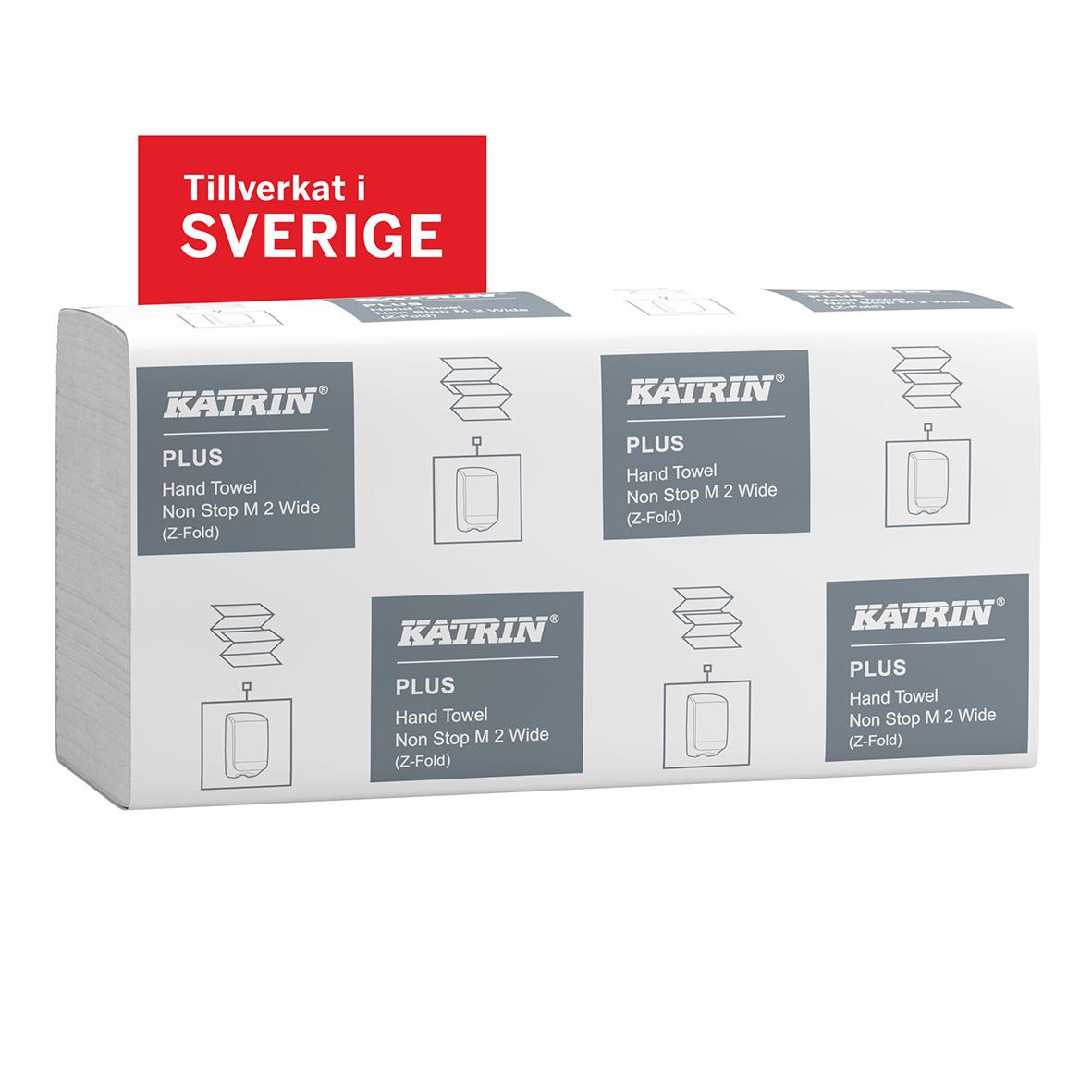 Förpackning med Katrin Plus handdukar, 2-faldig, 2-våning, non-stop