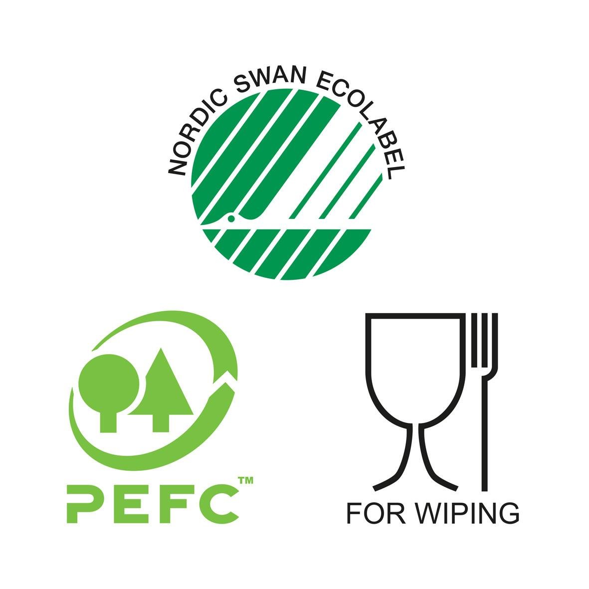 Miljövänligt hushållspapper Katrin Plus 75 2-lager vitt 21m med PEFC och Swan Ecolabel