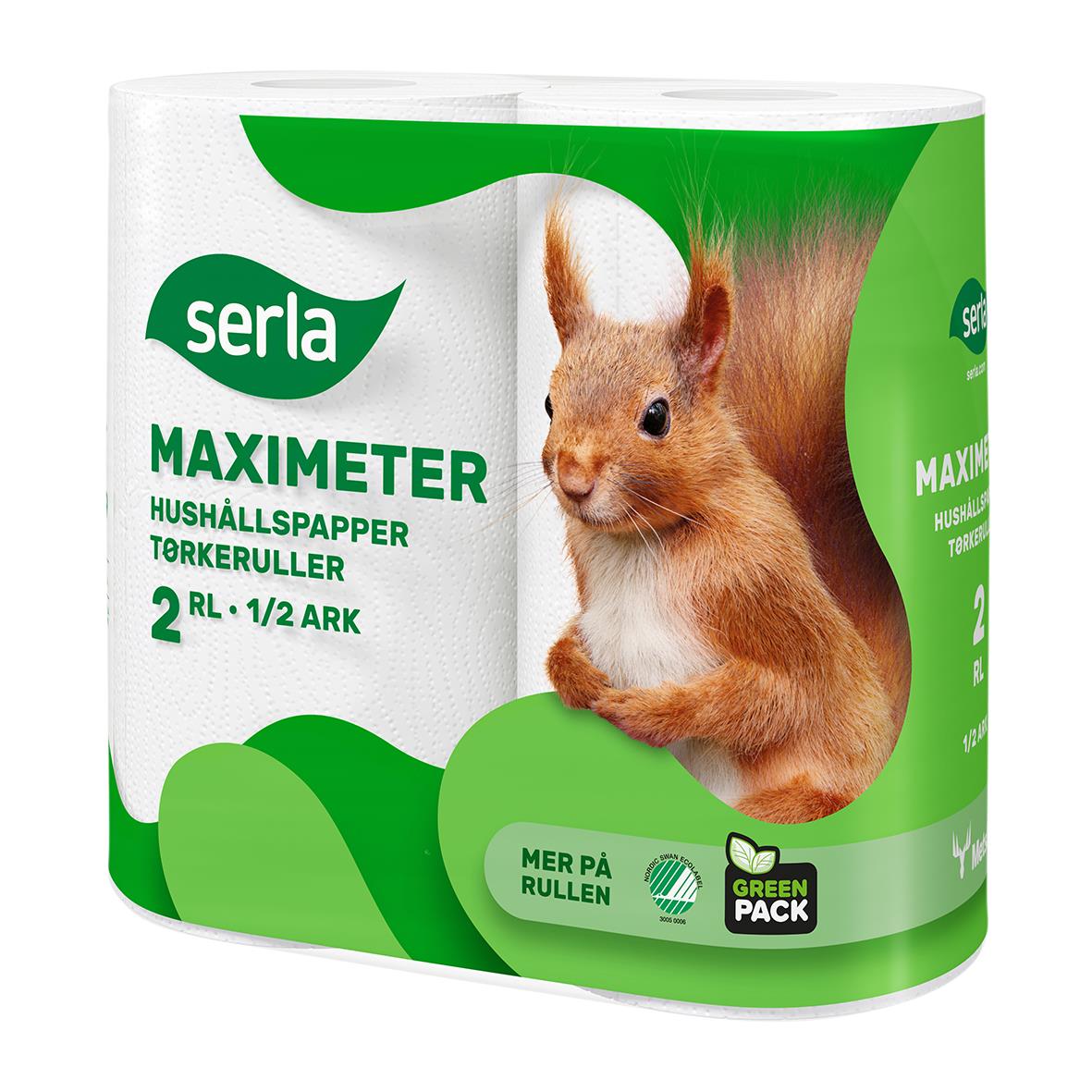 Hushållspapper Serla Maximeter 2-lg Vit 29m med bild av hamster