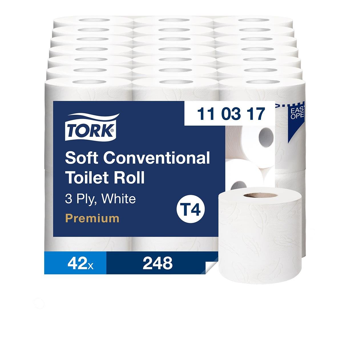 Toalettpapper Tork T4 Premium 3-lg vit 35m