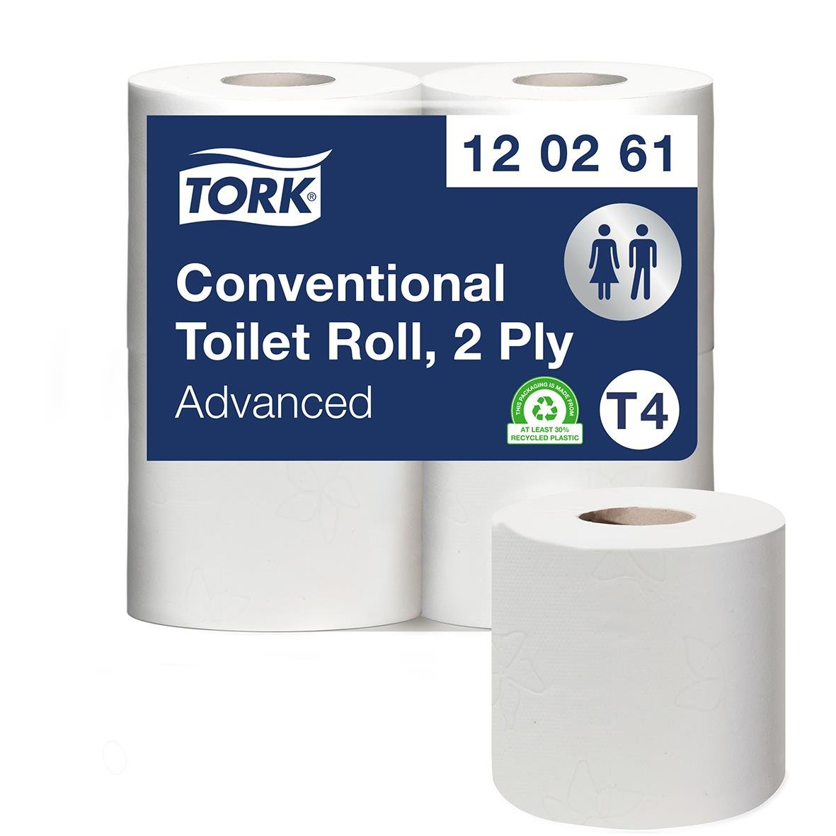 Toalettpapper Tork T4 Advanced 2-lg vit 61,6m