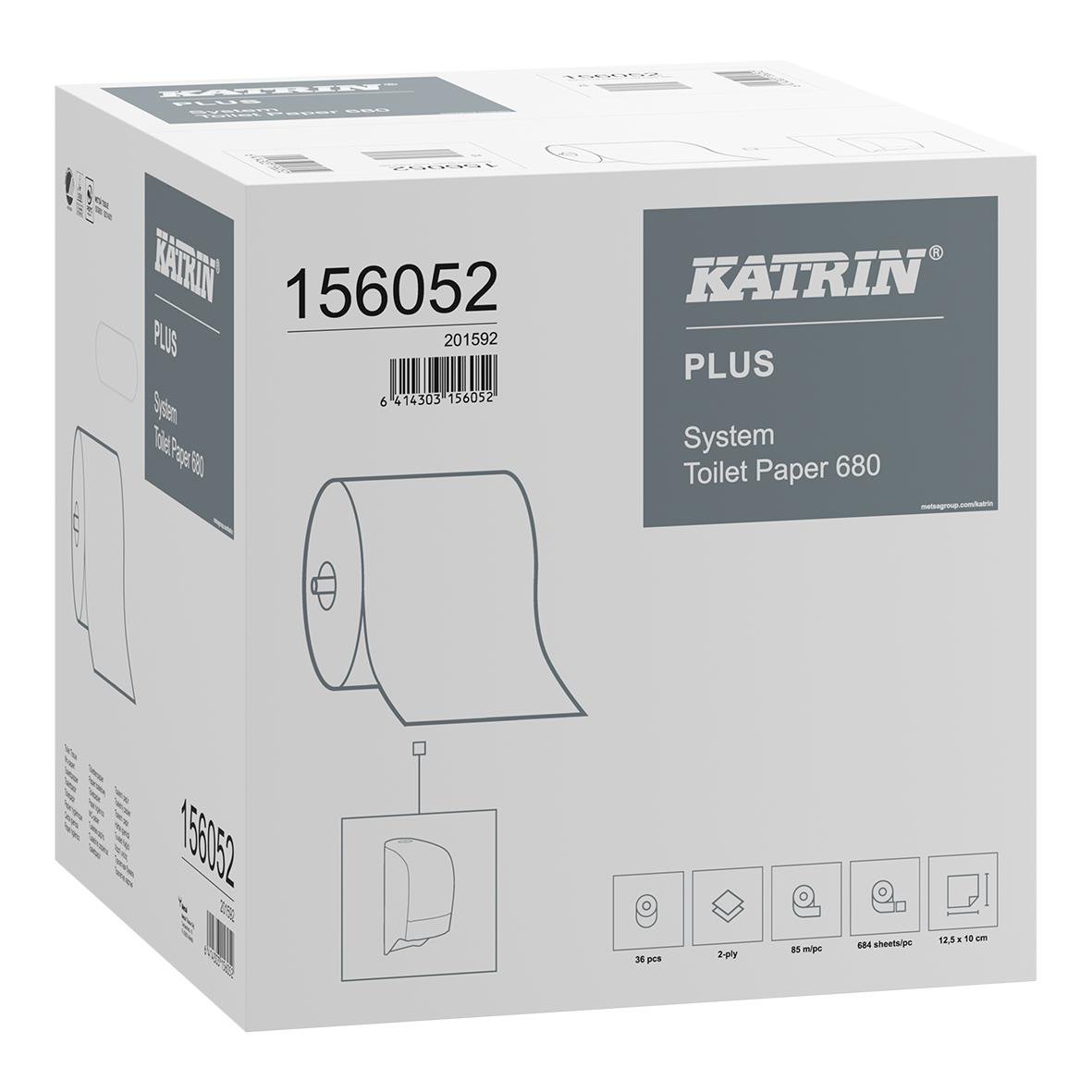 Toalettpapper Katrin System 680 Plus 2-lg vit 85m
