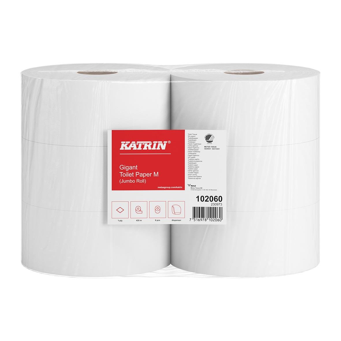 Katrin Gigant M toalettpapper i vitt, 435 meter, 3-pack