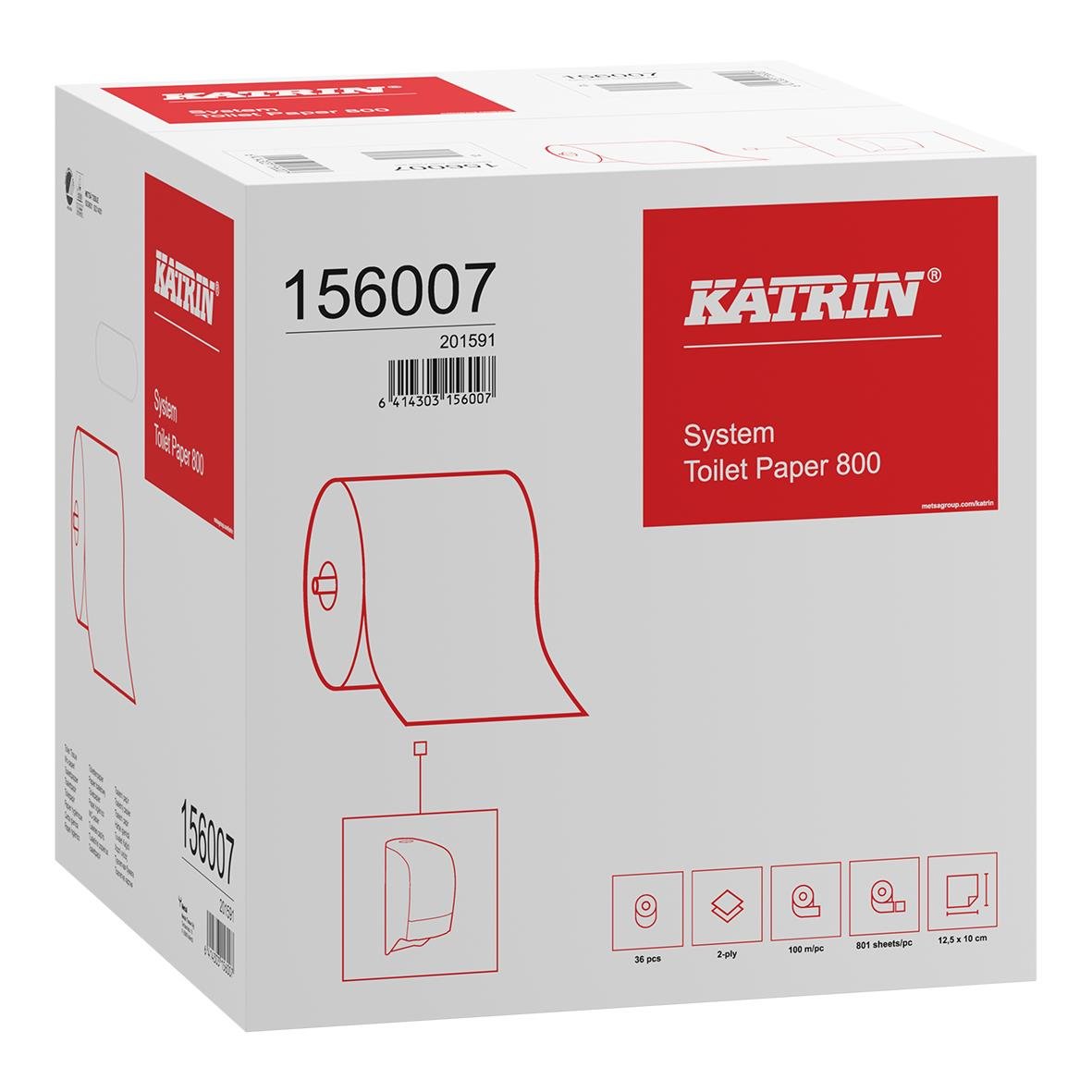 Toalettpapper Katrin System 800 2-lg Vit 100m 50030052_1