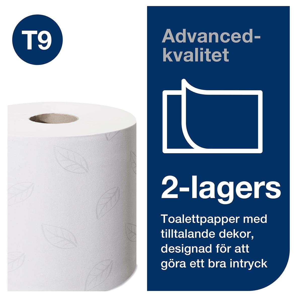 Toalettpapper Tork T9 SmartOne Adv 2-lg Vit 112m 50030076_3