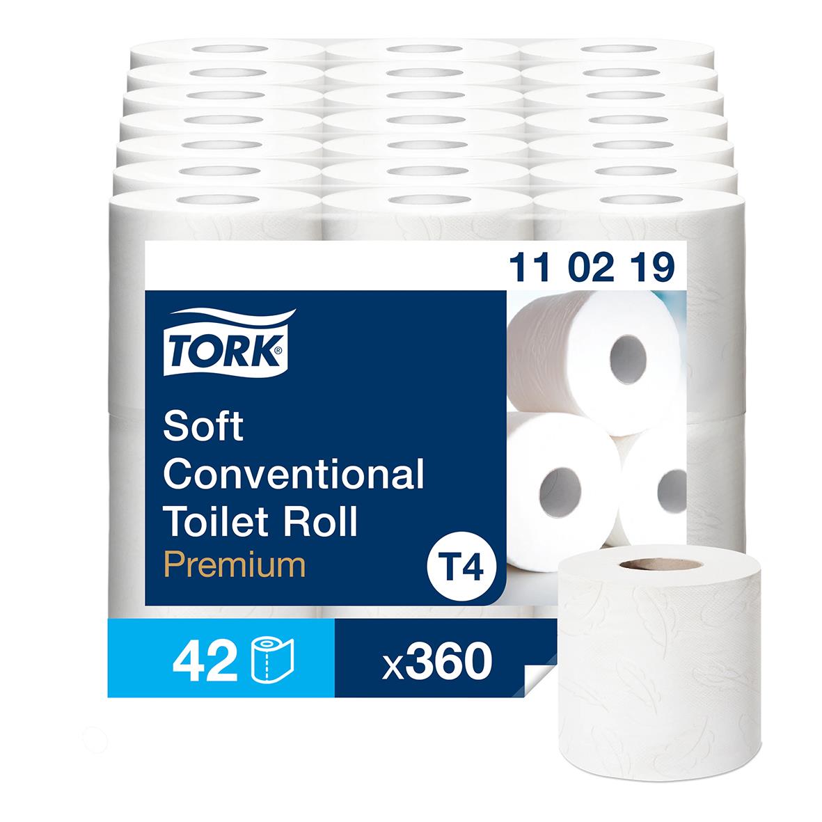 Toalettpapper Tork T4 Premium 2-lg vit 50,4m