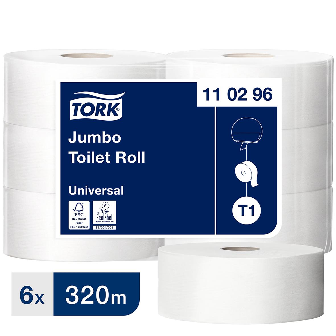 Toalettpapper Tork T1 Jumbo Universal 2-lg 320m 50030095_1