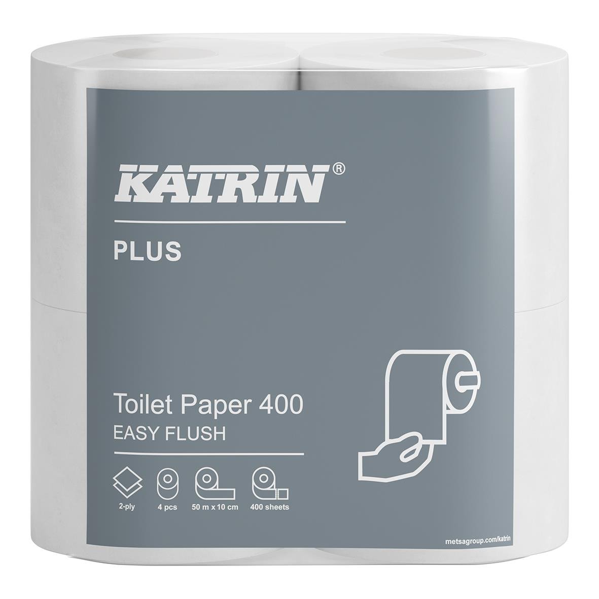 Toalettpapper Katrin EasyFlush 400 2 lg Vit 50m