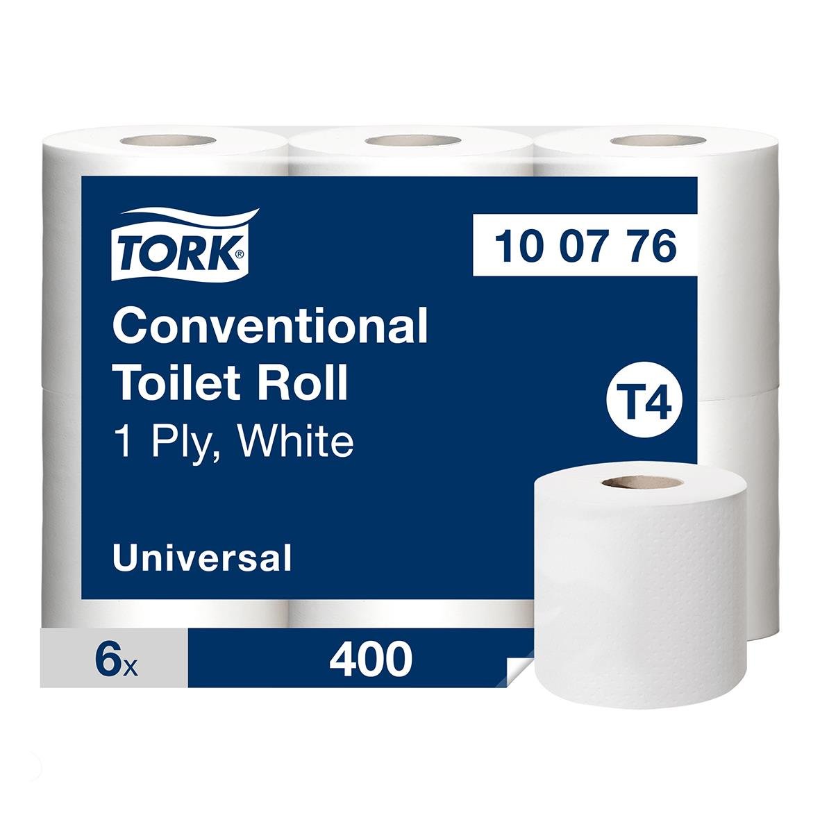 Toalettpapper Tork T4 Universal 51m, 6-pack, vitt, för toalett