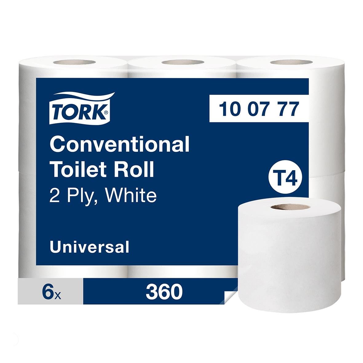 Toalettpapper Tork T4 Universal 2-lagers, 45m, 6-pack