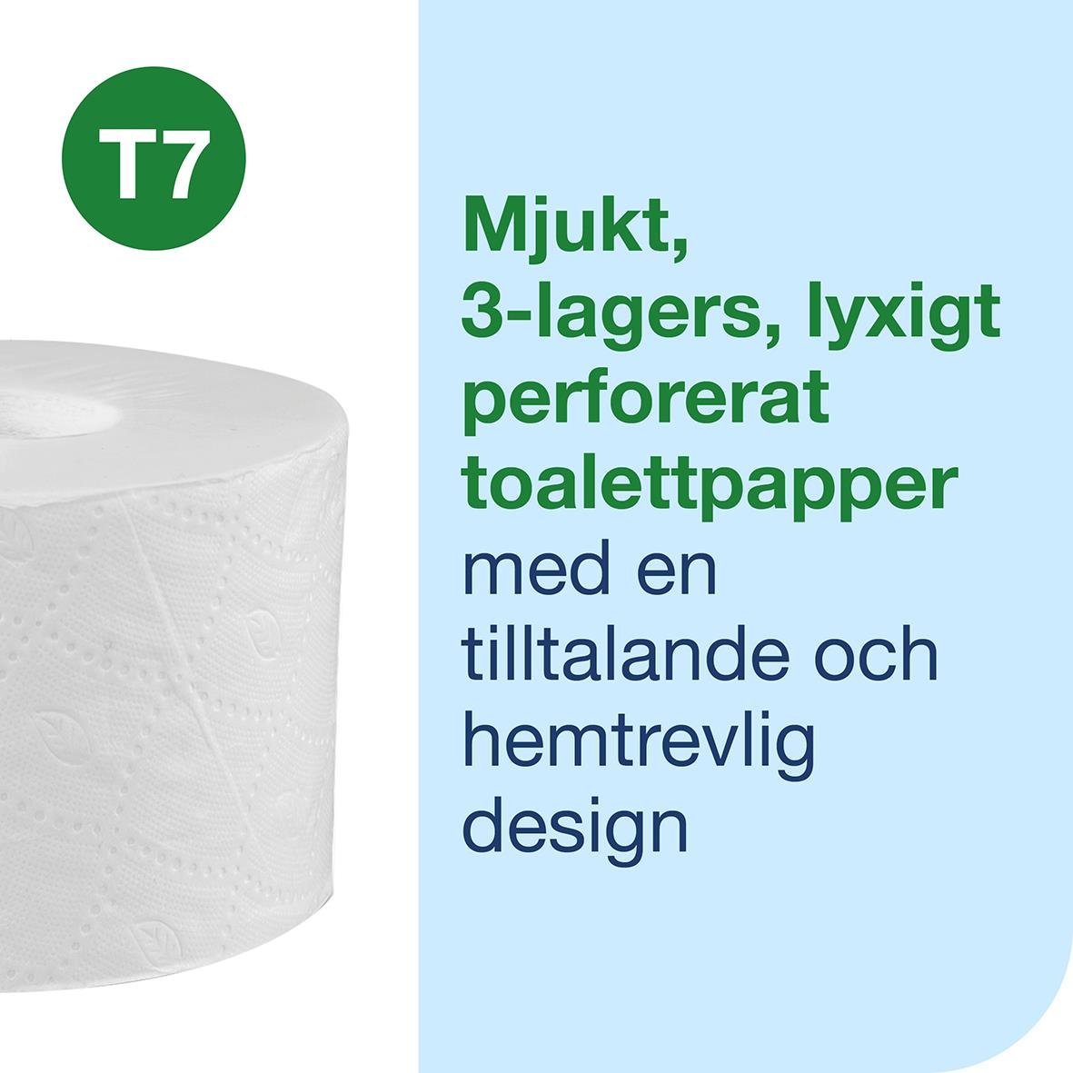 Tork T7 Coreless premium 3-lagers toalettpapper, vitt, 63,3m, mjukt, perforerat, lyxigt design