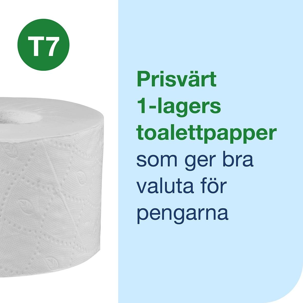 Tork T7 Coreless universalt toalettpapper 143,8m, vit, 1-lagers, prisvärt