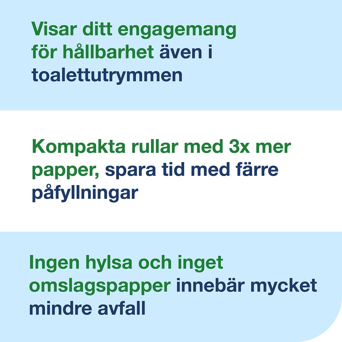 Information om Tork T7 Coreless Advance 2-lg natur toalettpapper, miljövänligt, kompakt och utan omslagspapper