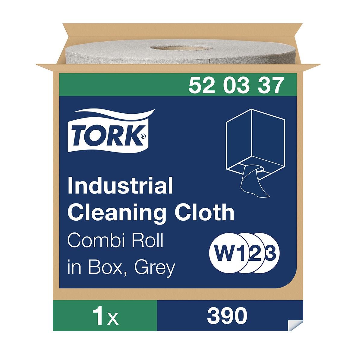 Industrirulle Tork W1/2/3 Flex 1-lg grå 320mm x 148m i förpackning