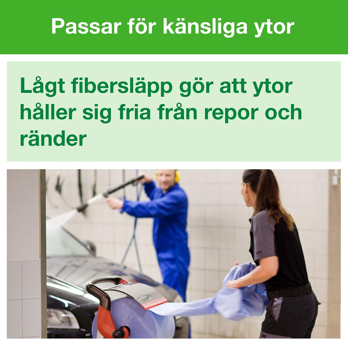 Torkrulle Tork W1/2/3 rengöringsduk, slitstark, vit, 320mm x 114m, passar för känsliga ytor