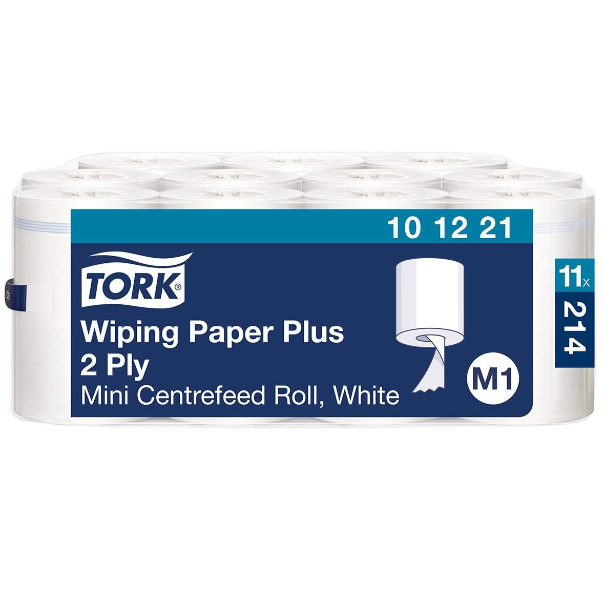 Tork M1 Advanced Plus 2-lags vit pappersrulle 215mmx75m