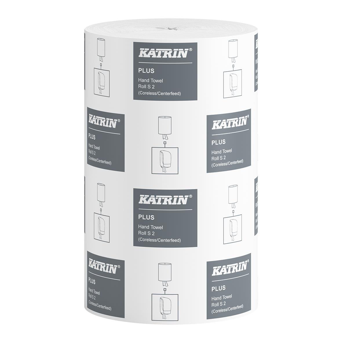Vit Katrin S Plus 2-lags handdukarulle 205mmx60m