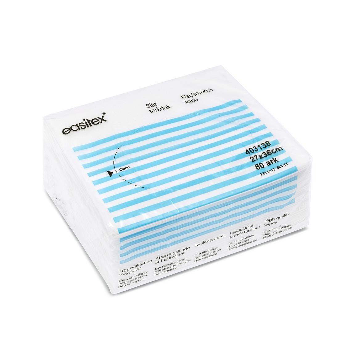 Vit rengöringsduk EasiTex 40, 30x38cm, 80 ark