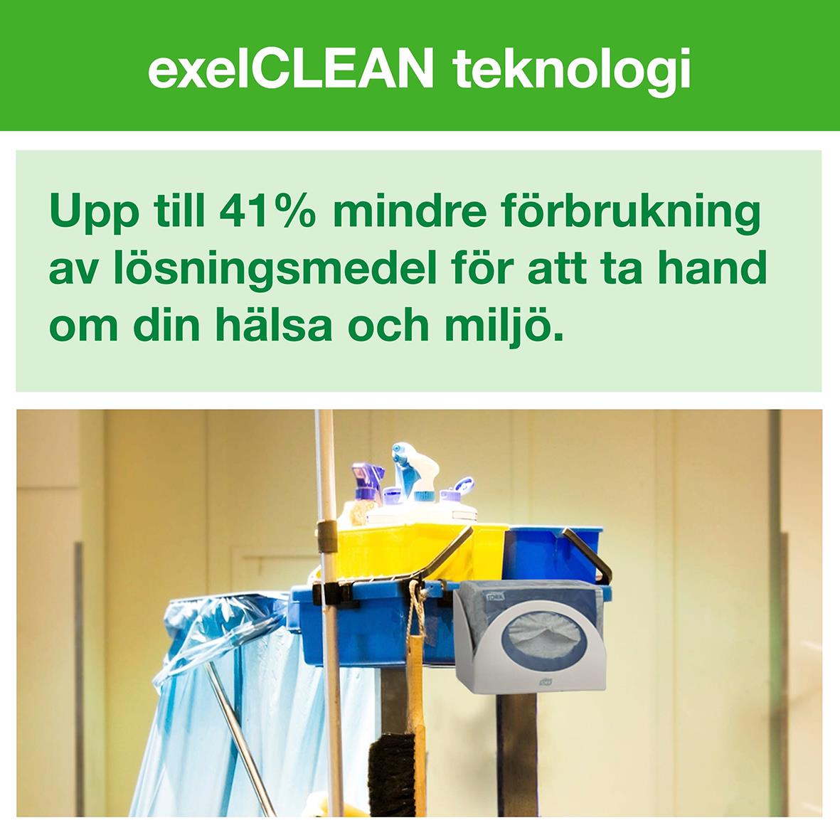 Rengöringsduk Tork W8 Flexibel i grå färg, storlek 32x38,5cm, för effektiv rengöring och miljövänlig användning