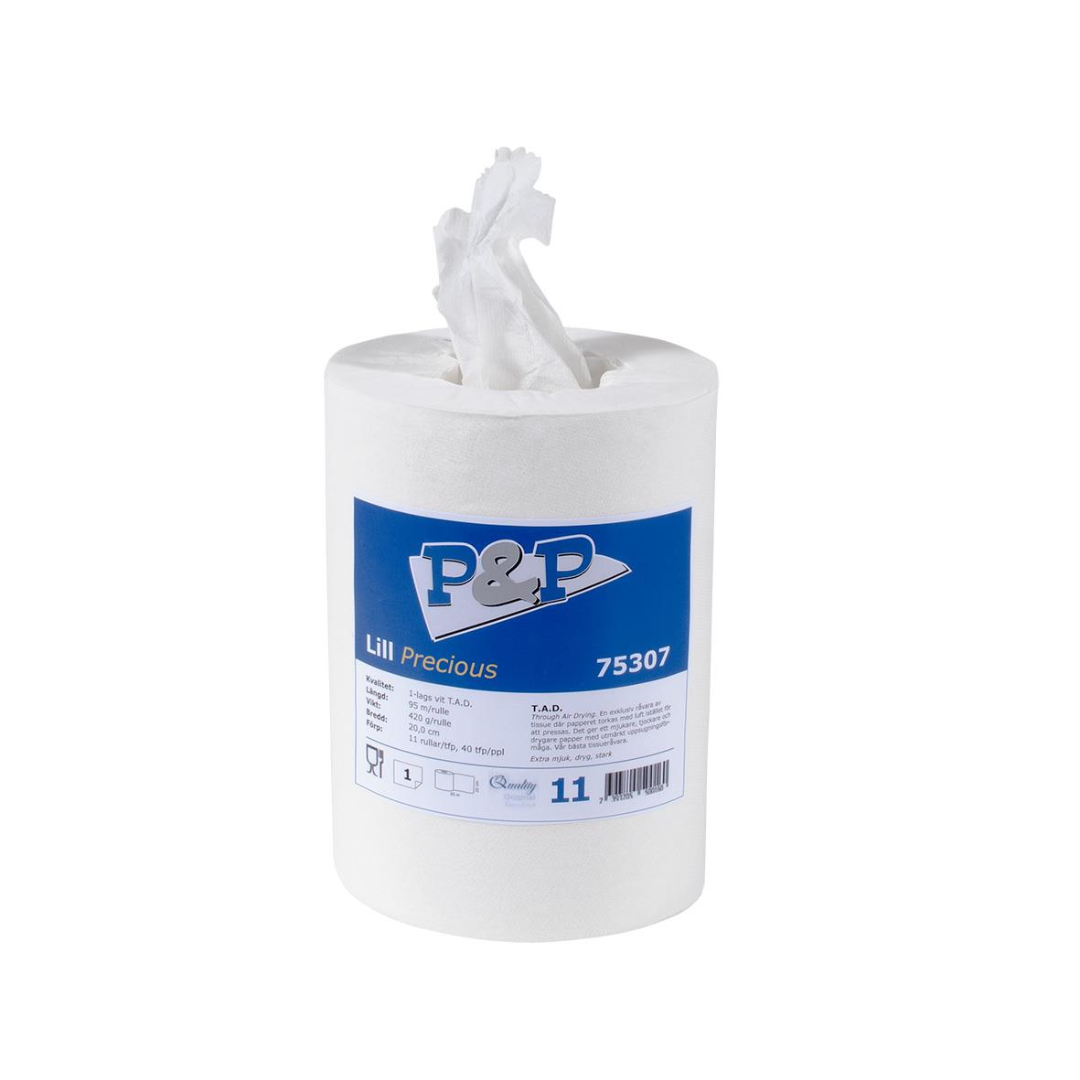 Torkrulle Mini TAD Premium Vit 200mm x 80m